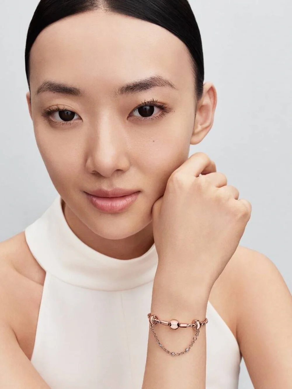 Pandora Triple Clear Stone Safety Chain
